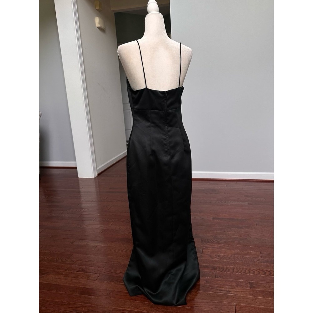 Vintage Patra Black Simple Elegant Formal Black Tie Gown Maxi Dress - Picture 4 of 6
